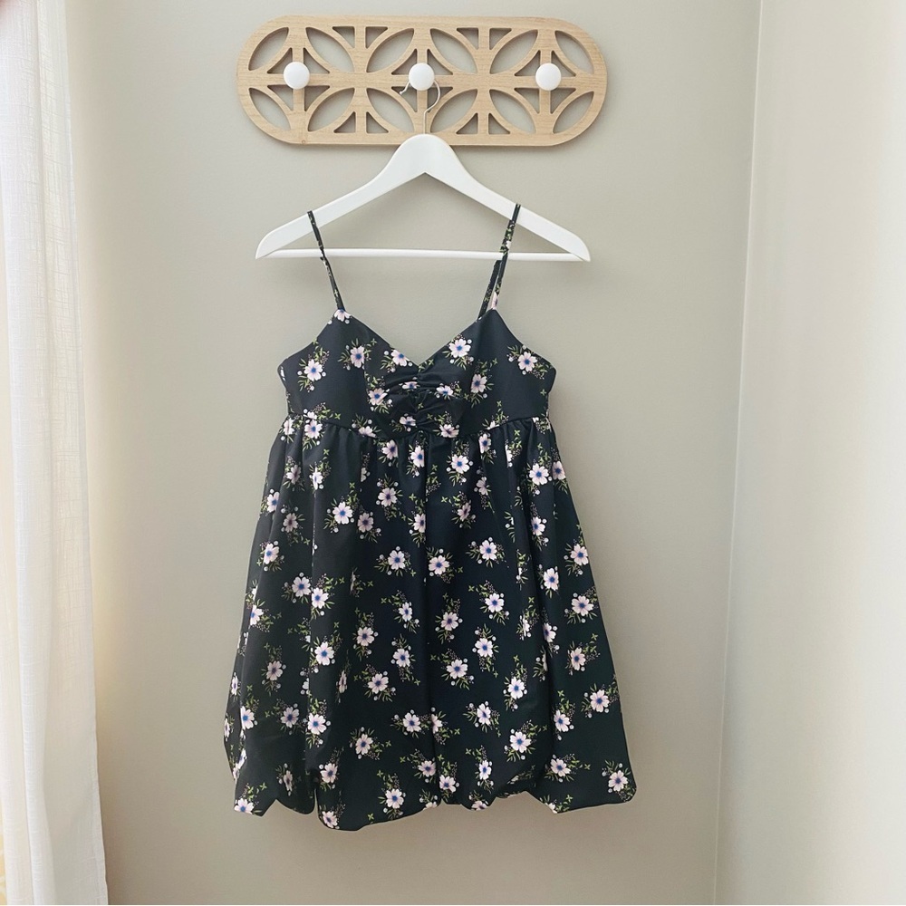 Free People Bubble Mini Dress Black Sz Small - Picture 3 of 12